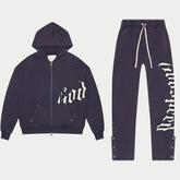 GODSPEED OG Logo V2 Sweatsuit Set (Navy) - Gravity NYC