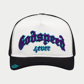 GODSPEED GS Forever Trucker Hat (Teal/Purple) - Gravity NYC