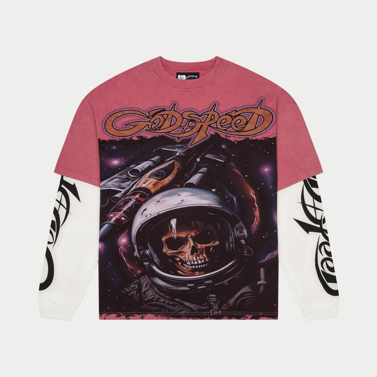 GODSPEED Space Traveler Layered T-Shirt (Pink) - Gravity NYC GODSPEED Space Traveler Layered T-Shirt (Pink) - Gravity NYC