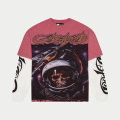 GODSPEED Space Traveler Layered T-Shirt (Pink) - Gravity NYC