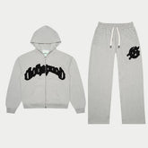 GODSPEED Symmetric Studded Sweatsuit Set (Grey/Black) - Gravity NYC