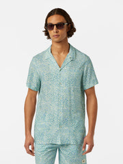 SCOTCH AND SODA Regular Fit AOP Viscose Shirt at Gravity NYC