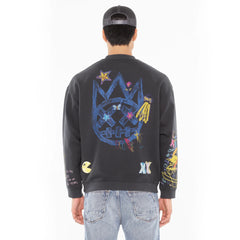 CULT OF INDIVIDUALITY Cult's Novelty Fleece Crew Sweatshirt in Steel at Gravity NYC