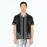 CULT OF INDIVIDUALITY Cuban Woven Shirt in Black Retro at Gravity NYC