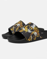 VERSACE JEANS COUTURE Outline Barocco Sliders at Gravity NYC
