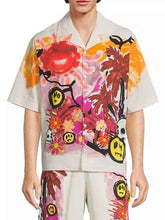 BARROW Short Sleeve Poplin Shirt with Multicolor Print