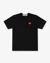 COMME DES GARCONS Red Embroidered Heart T-Shirt at Gravity NYC