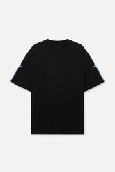 RTA Colt Black Metallic Sleeve Cross T-Shirt at Gravity NYC