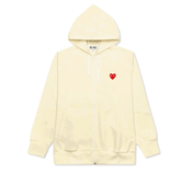 COMME DES GARCONS Play Zip Up Off White