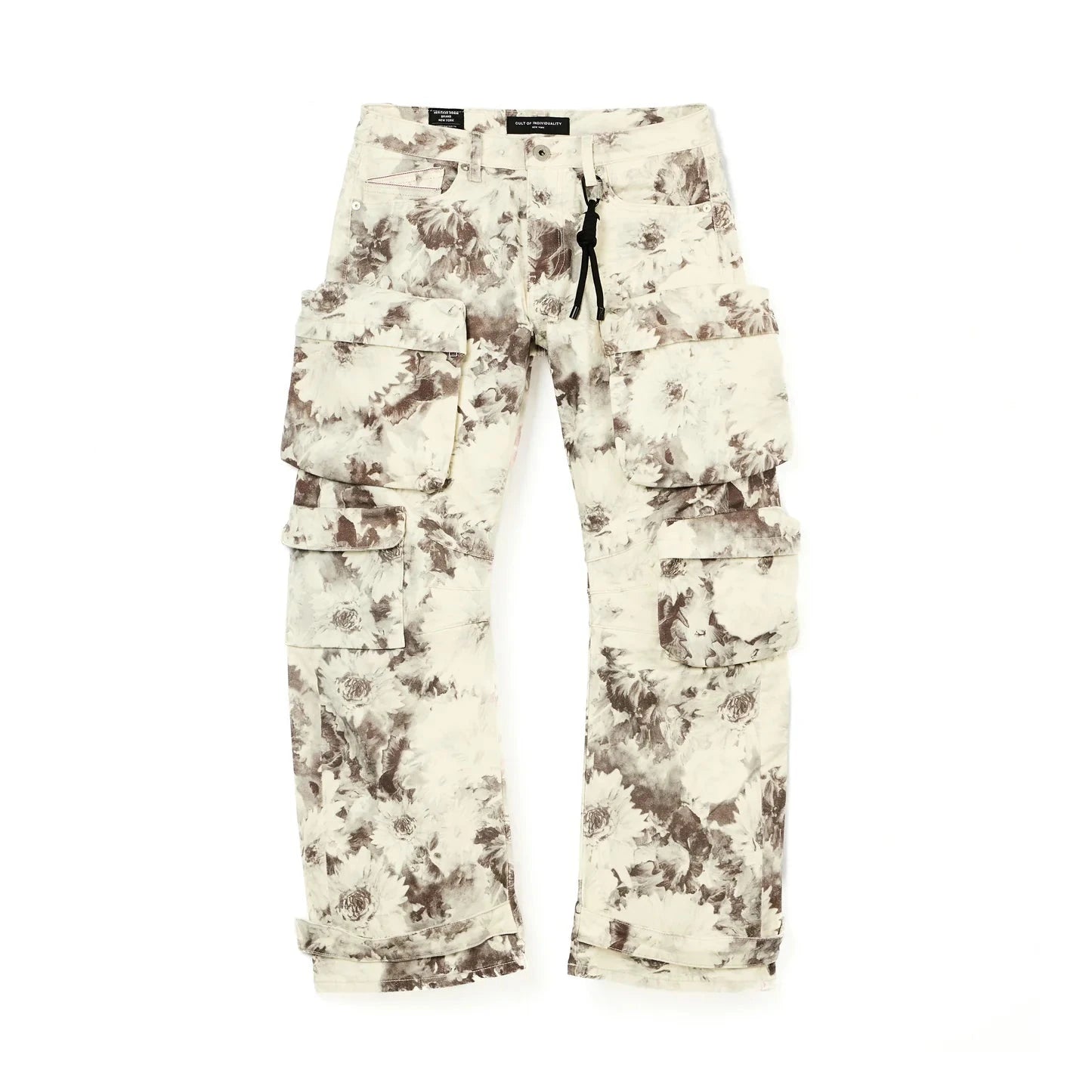 CULT OF INDIVIDUALITY Baggy Cargo 610 Jeans in Floral Print at Gravity NYC CULT OF INDIVIDUALITY Baggy Cargo 610 Jeans in Floral Print at Gravity NYC
