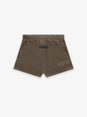 FEAR OF GOD Essentials Nylon Running Shorts Wood at Gravity NYC