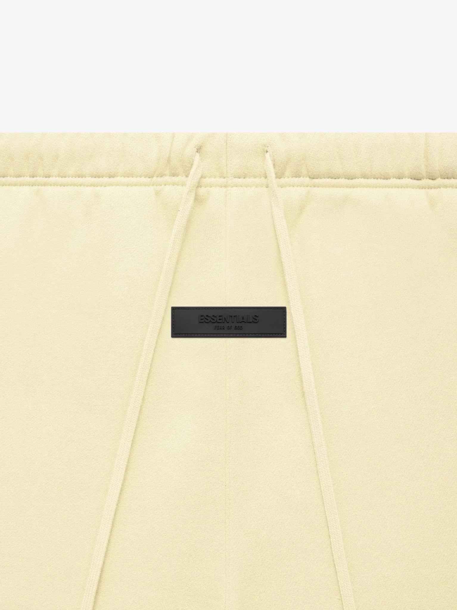 FEAR OF GOD Essentials Sweatshorts Canary at Gravity NYC FEAR OF GOD Essentials Sweatshorts Canary at Gravity NYC