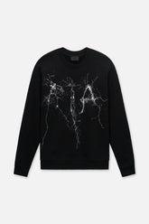 RTA Charles Sweatshirt Black Cracked Logo - Gravity NYC
