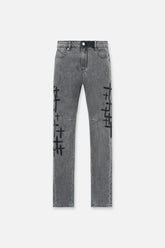 RTA Bryant Clouded Mist Cross Patch Jeans - Gravity NYC