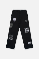 RTA Rex Black Vintage Patch Jeans