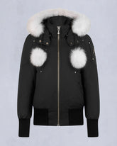 MOOSE KNUCKLES Original Debbie Shearling Bomber Jacket at Gravity NYC