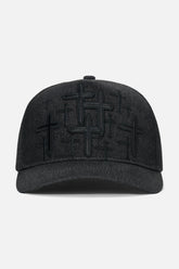 RTA Gideon Black Cross Trucker Hat at Gravity NYC
