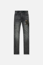 RTA Bryant Skinny Jean Grey Storm OG Patch Jeans at Gravity NYC