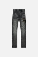 RTA Bryant Skinny Jean Grey Storm OG Patch Jeans at Gravity NYC