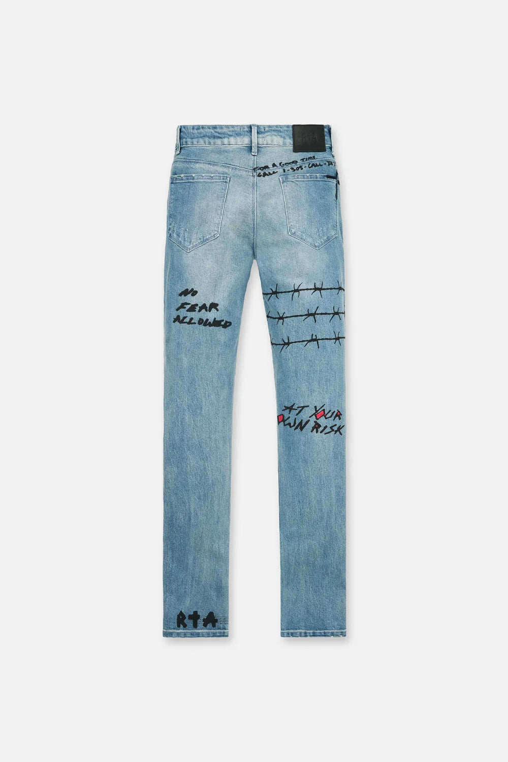 RTA Bryant Skinny Jean Blue RLD Artistic Jeans at Gravity NYC