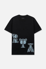 RTA Liam Black Illuminated Diagonal T-Shirt at Gravity NYC