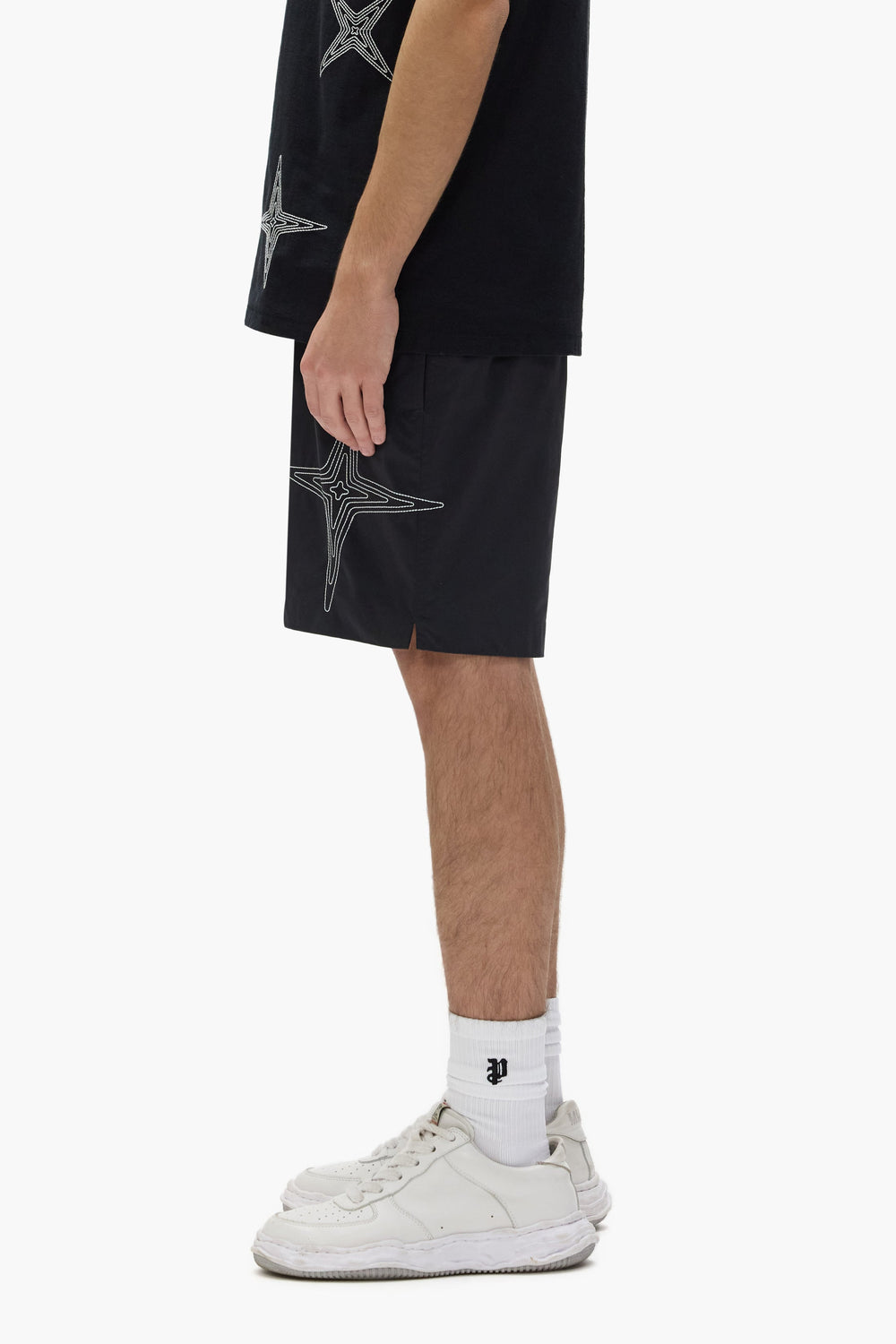 PURPLE BRAND P504 Holographic Swim Shorts at Gravity NYC