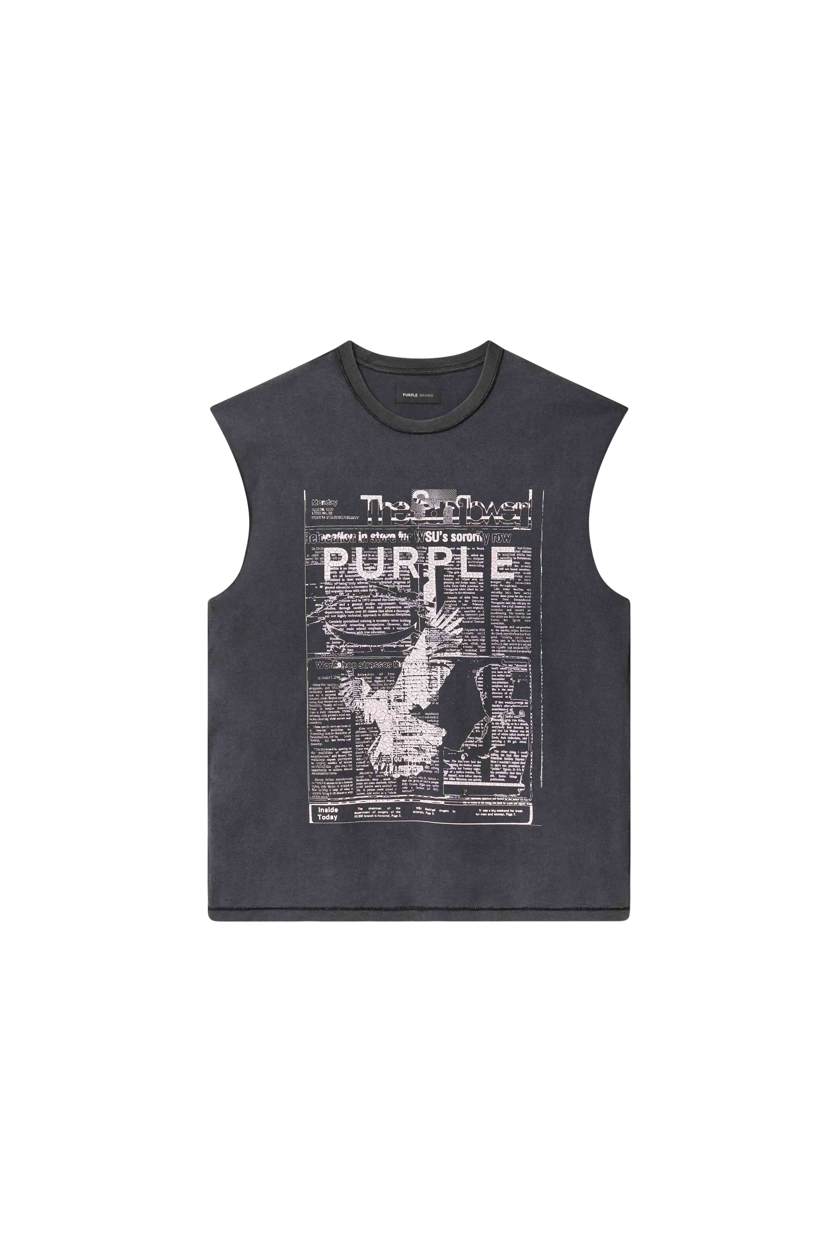 PURPLE BRAND P103 Good News Tank Top at Gravity NYC PURPLE BRAND P103 Good News Tank Top at Gravity NYC