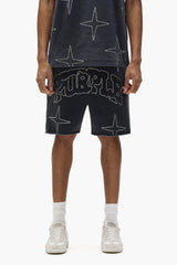 PURPLE BRAND P446 Crystal Star Shorts at Gravity NYC