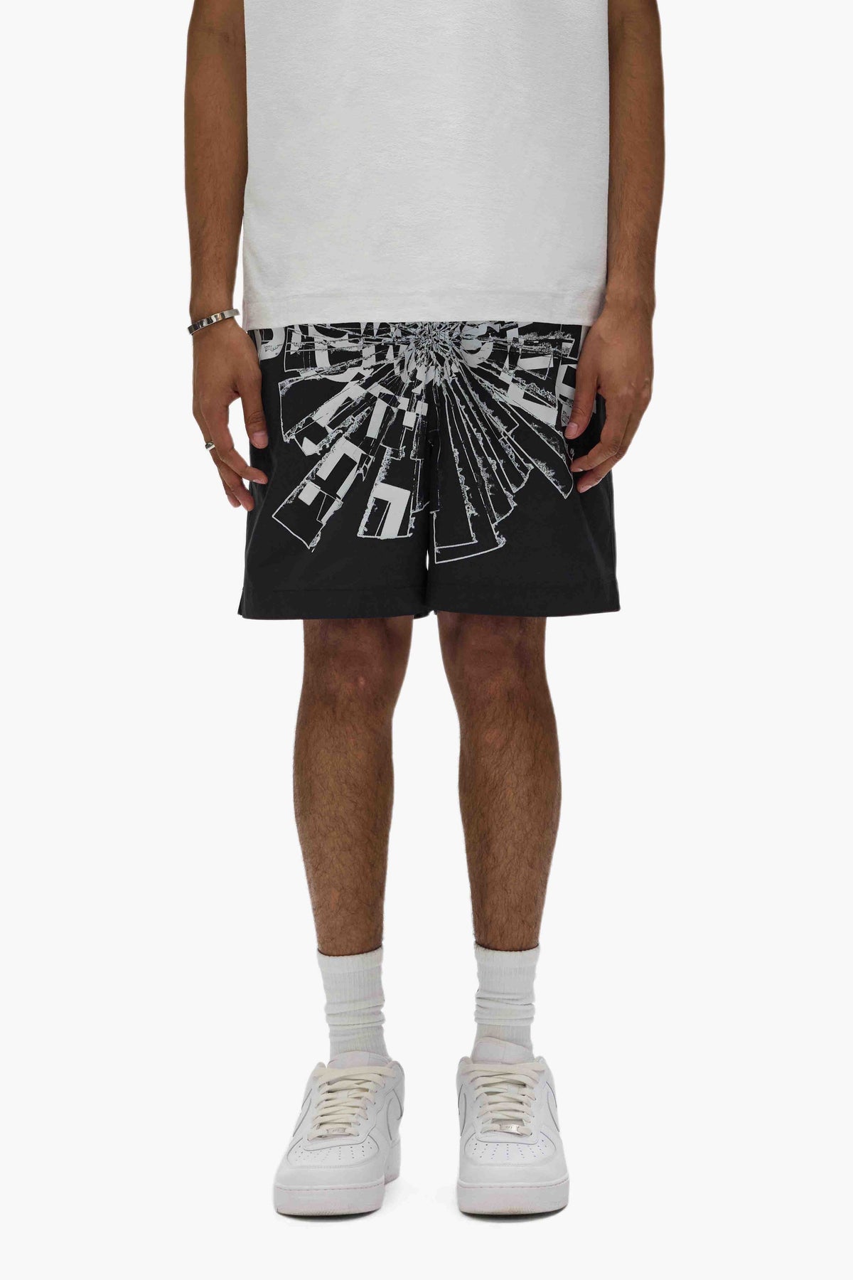 PURPLE BRAND P504 Shattered Swim Shorts at Gravity NYC