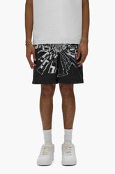 PURPLE BRAND P504 Shattered Swim Shorts at Gravity NYC