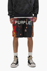 PURPLE BRAND P504 Abstract Swim Shorts at Gravity NYC