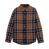 PURPLE BRAND P323 Gold Plaid Down Shirt