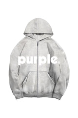 PURPLE BRAND P460 Heavyweight Fleece Full Zip Hoodie at Gravity NYC