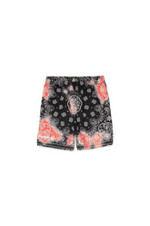 PURPLE BRAND P504 All Around Poppy Red Black Beauty Shorts at Gravity NYC