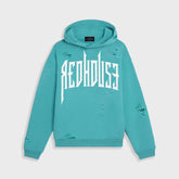 REDHOUSE Ripped Tiffany Hoodie at Gravity NYC