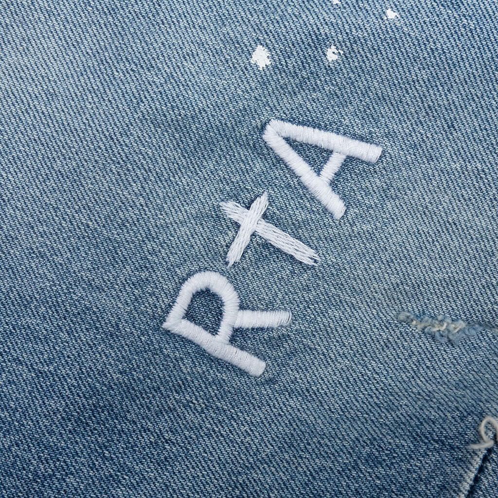 RTA Clayton White Paint Distressed Jeans at Gravity NYC RTA Clayton White Paint Distressed Jeans at Gravity NYC
