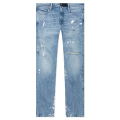 RTA Clayton White Paint Distressed Jeans at Gravity NYC