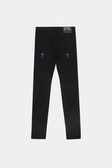 RTA Bryant Black-Blue Rest in Peace RIP Jeans at Gravity NYC