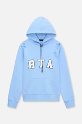 RTA Markus Sky Blue Collegiate Hoodie at Gravity NYC