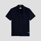 SCOTCH AND SODA Crinkle Cotton-Back Embroidery Shirt at Gravity NYC