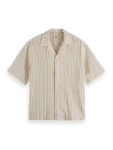 SCOTCH AND SODA Relaxed-Fit Seersucker Stripe Shirt at Gravity NYC