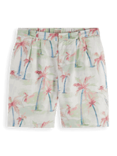 SCOTCH AND SODA Twilt-Printed Pleated Bermuda Shorts
