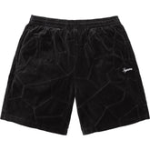 SUPREME Dazzle Patchwork Velour Shorts at Gravity NYC