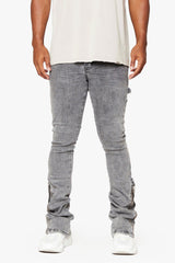 VALABASAS "Streamline" Grey Washed Stacked Flare Jean at Gravity NYC