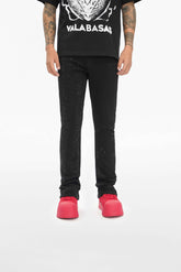 VALABASAS "Scripted" Black Stacked Denim