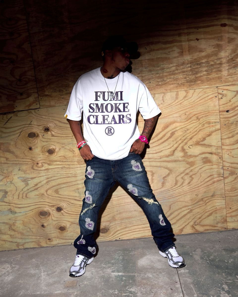 WHEN SMOKE CLEARS Fumi Diamond Denim at Gravity NYC