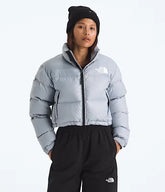THE NORTH FACE Women's Nuptse Short Jacket Blue Flax - Gravity NYC