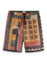 SCOTCH AND SODA Printed Patchwork Cotton-Poplin Loose-Fit Bermuda - Gravity NYC