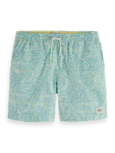 SCOTCH AND SODA Mini-Printed Mid-Length Swimshort at Gravity NYC