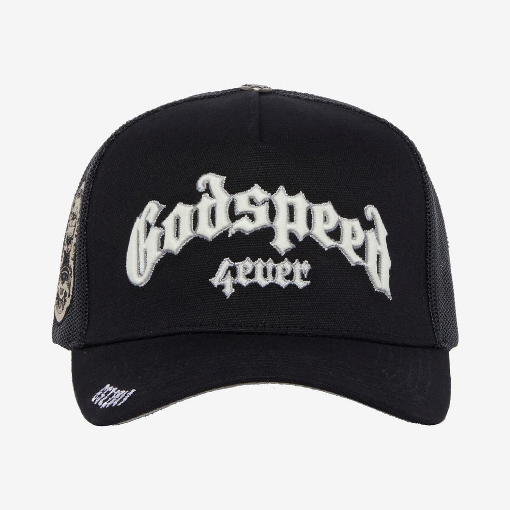 GODSPEED GS Forever Trucker Hat (Black/White) - Gravity NYC